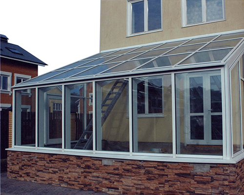 Стеклянная крыша для веранды в Смоленске